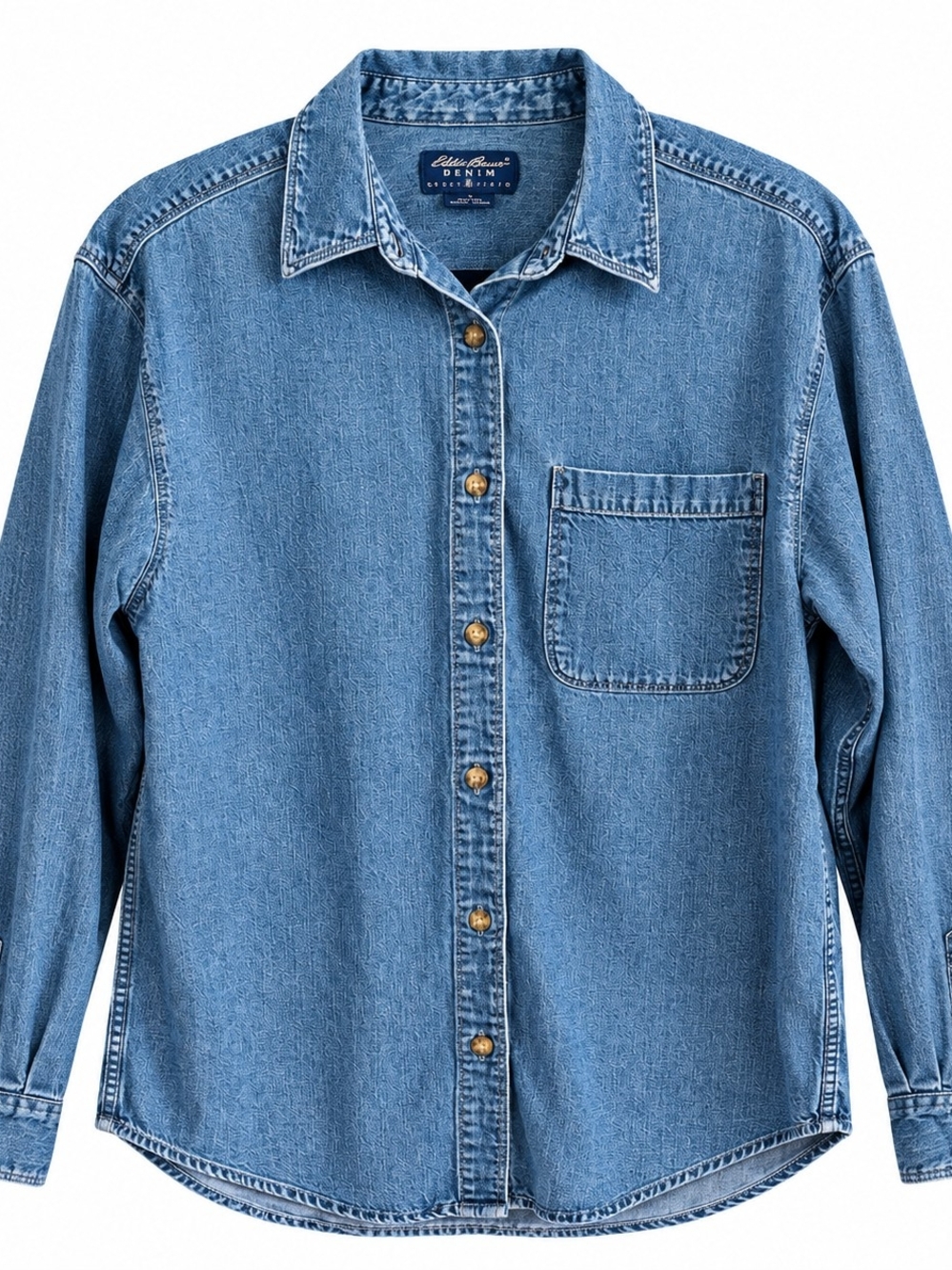 Eddie Bauer Denim Shirt Women's Button Down Medium